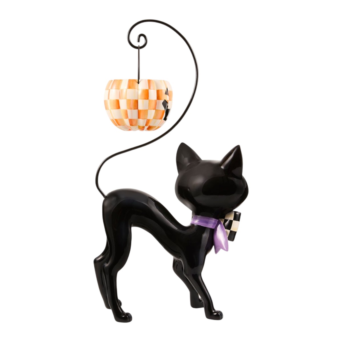 MacKenzie-Childs Courtly Cat with Pumpkin Bucket