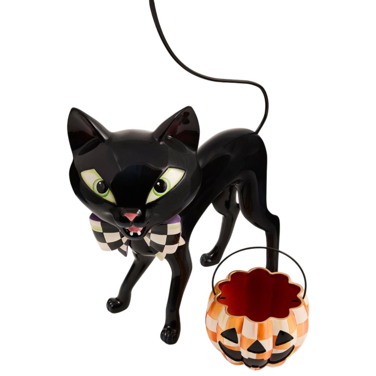 MacKenzie-Childs Courtly Cat with Pumpkin Bucket