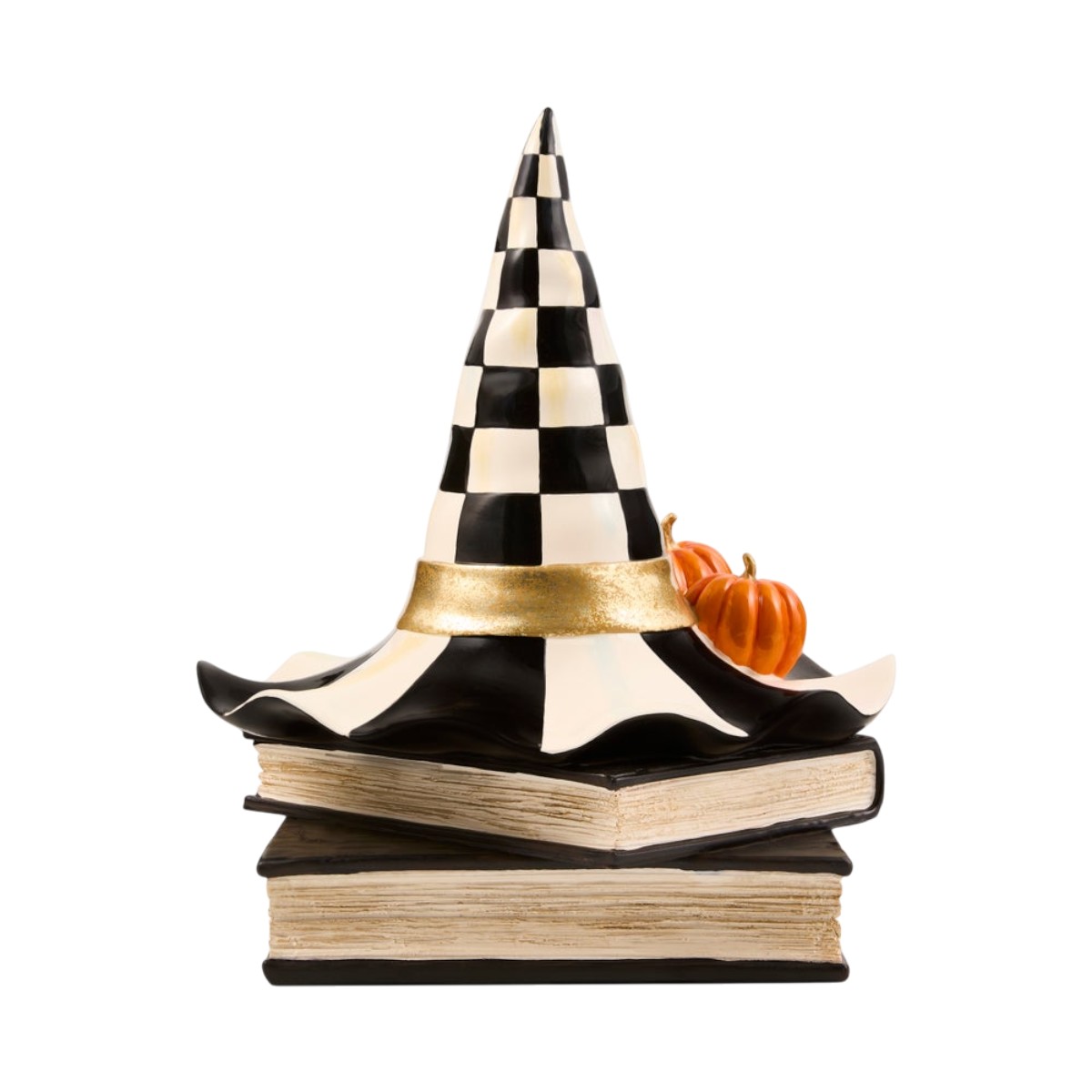 MacKenzie-Childs Courtly Check Witch Hat On Books