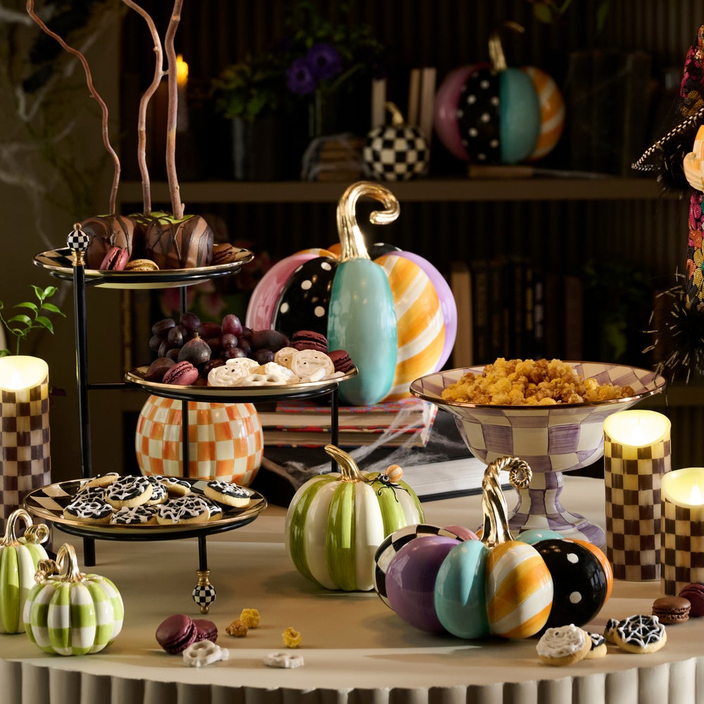 MacKenzie-Childs Whimsy Patchwork Pumpkin, Medium