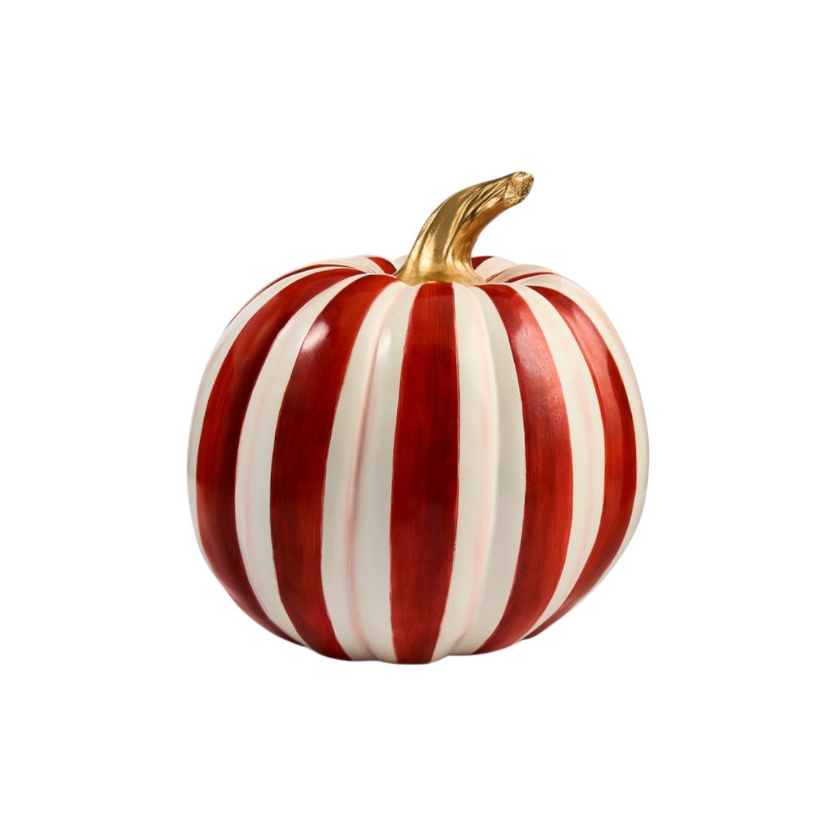 MacKenzie-Childs Paprika Stripe Pumpkin, Medium