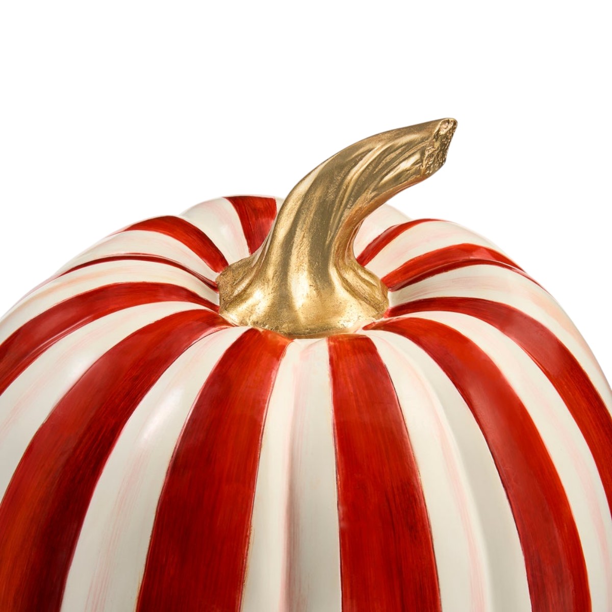 MacKenzie-Childs Paprika Stripe Pumpkin, Medium