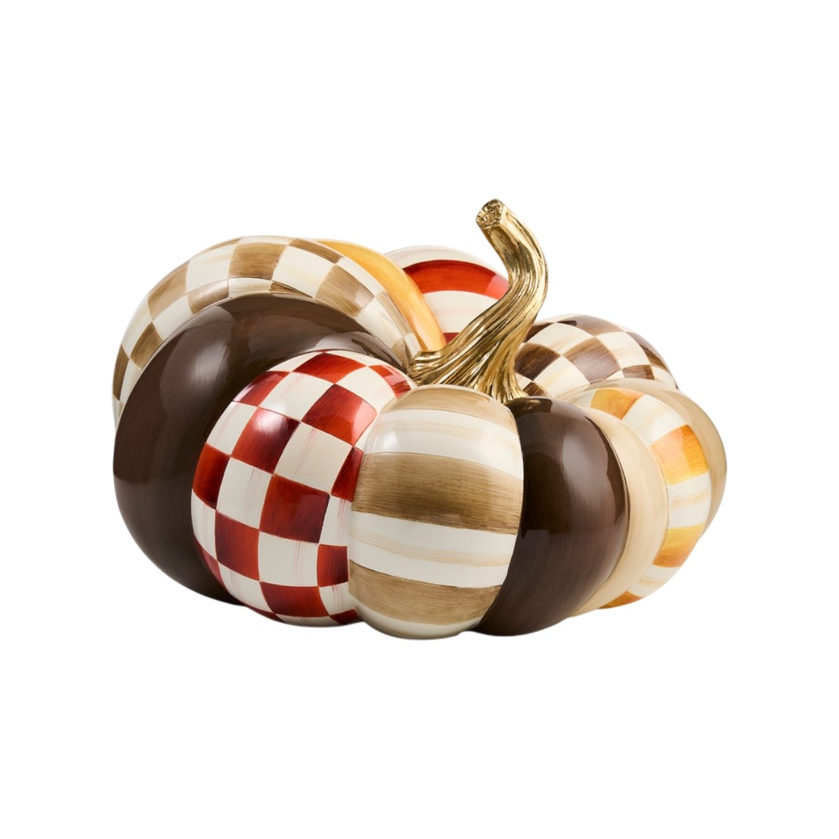 MacKenzie-Childs Harvest Glow Patchwork Pumpkin, Large