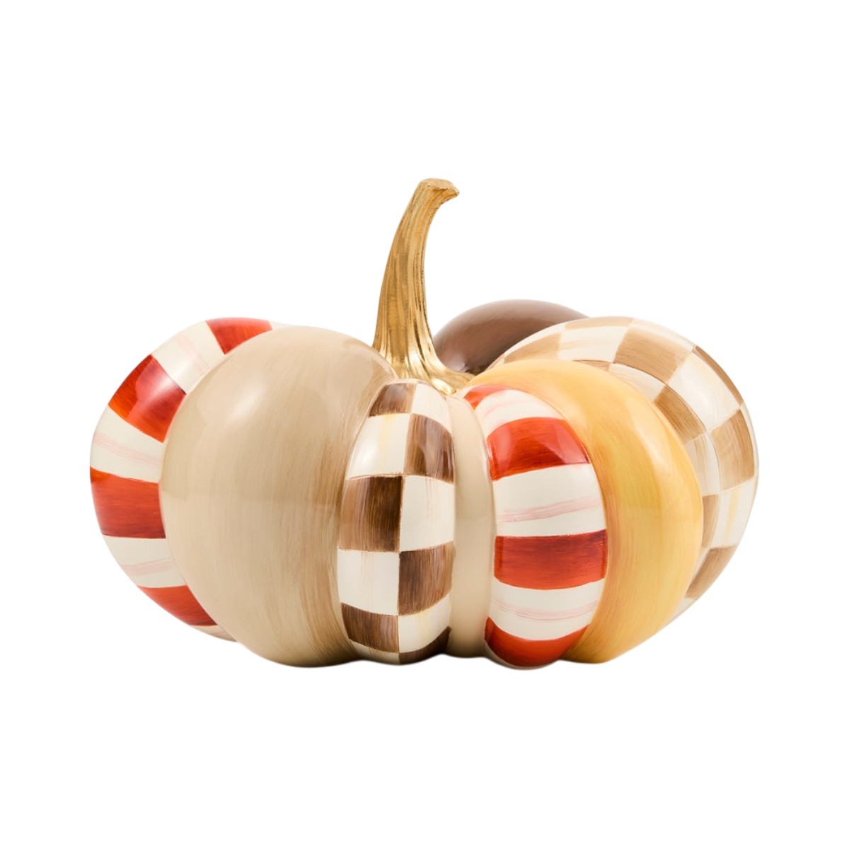 MacKenzie-Childs Harvest Glow Patchwork Pumpkin, Medium