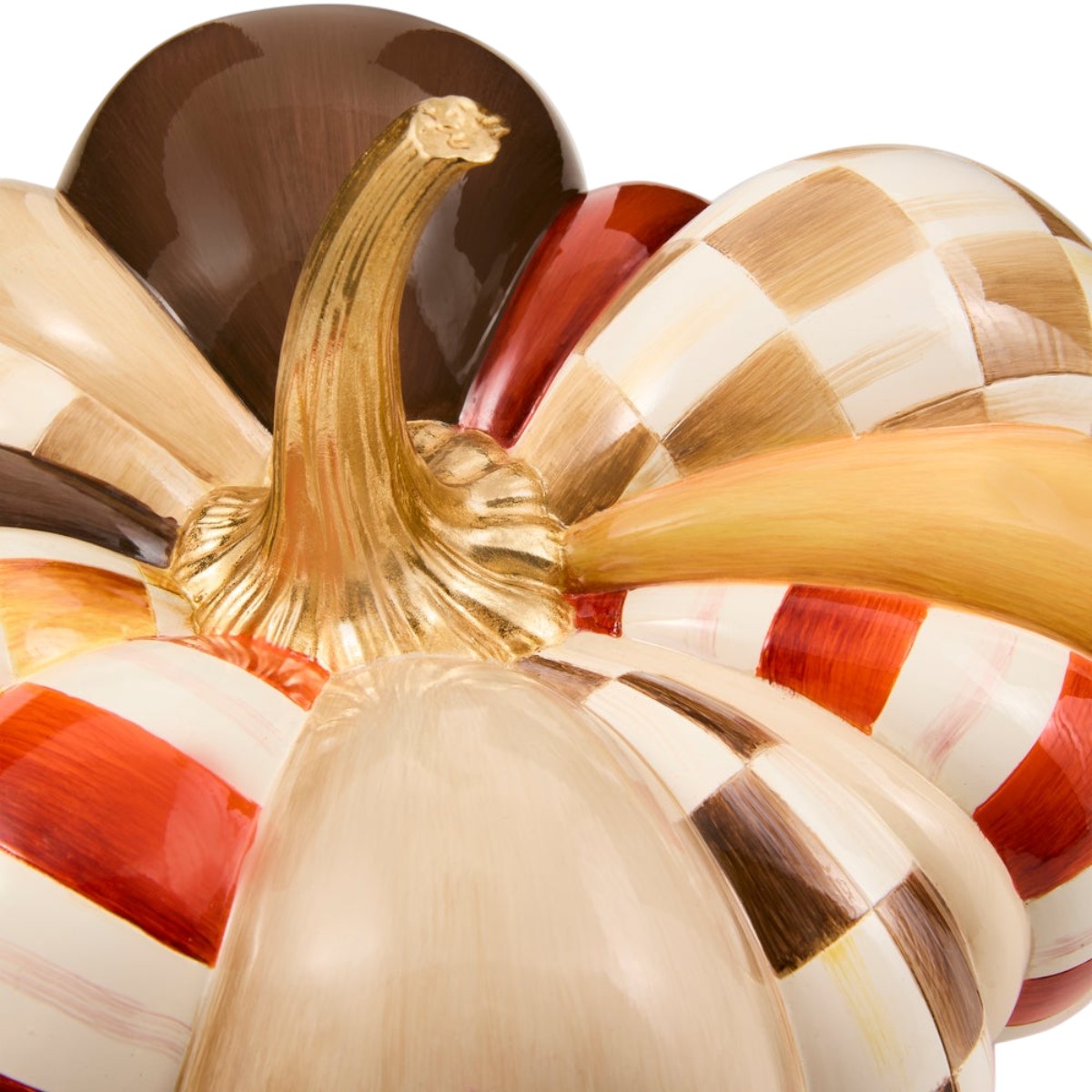 MacKenzie-Childs Harvest Glow Patchwork Pumpkin, Medium