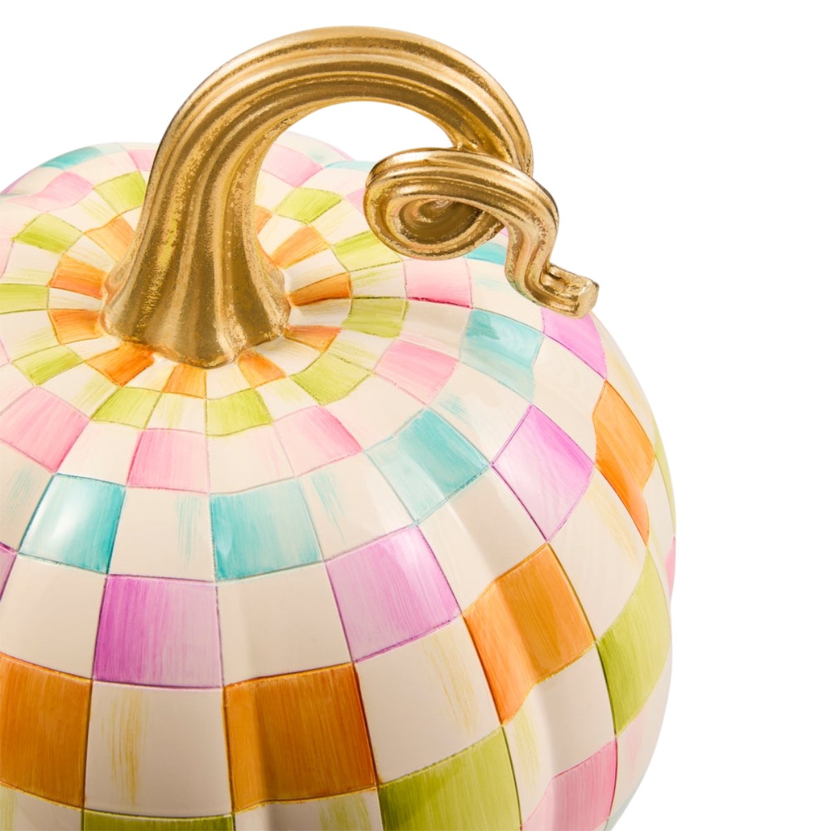 MacKenzie-Childs Multi Check Pumpkin, Medium
