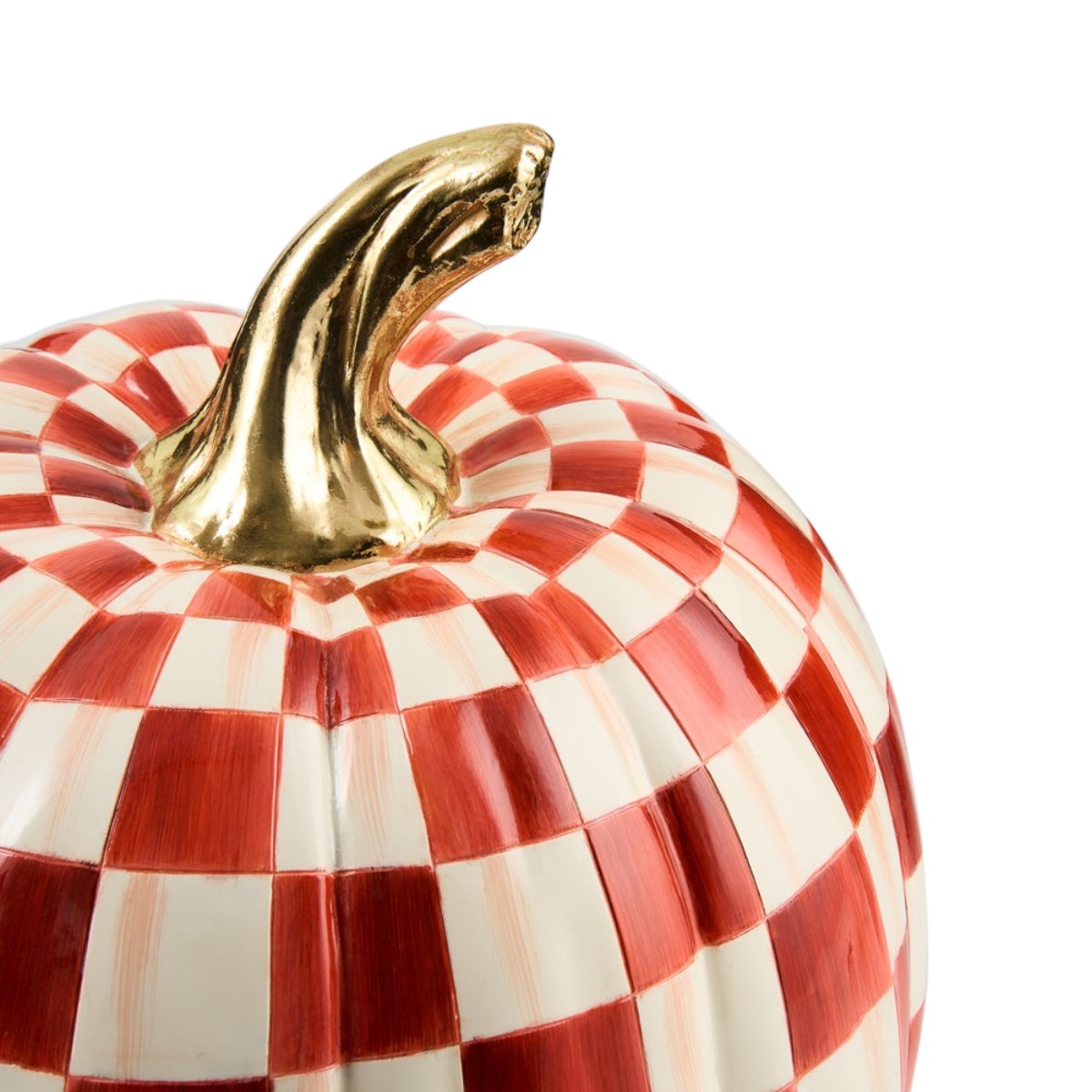 MacKenzie-Childs Paprika Check Pumkin, Medium