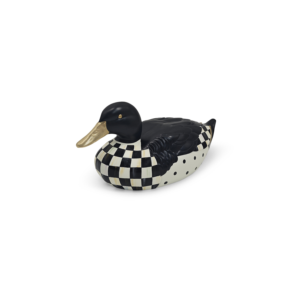 MacKenzie-Childs Mallard Duck Figure, Courtly Check