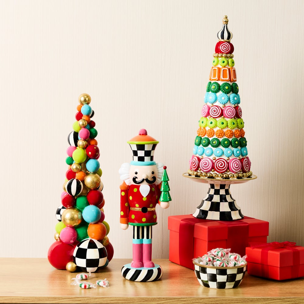 MacKenzie-Childs Confetti Christmas Resin Nutcracker