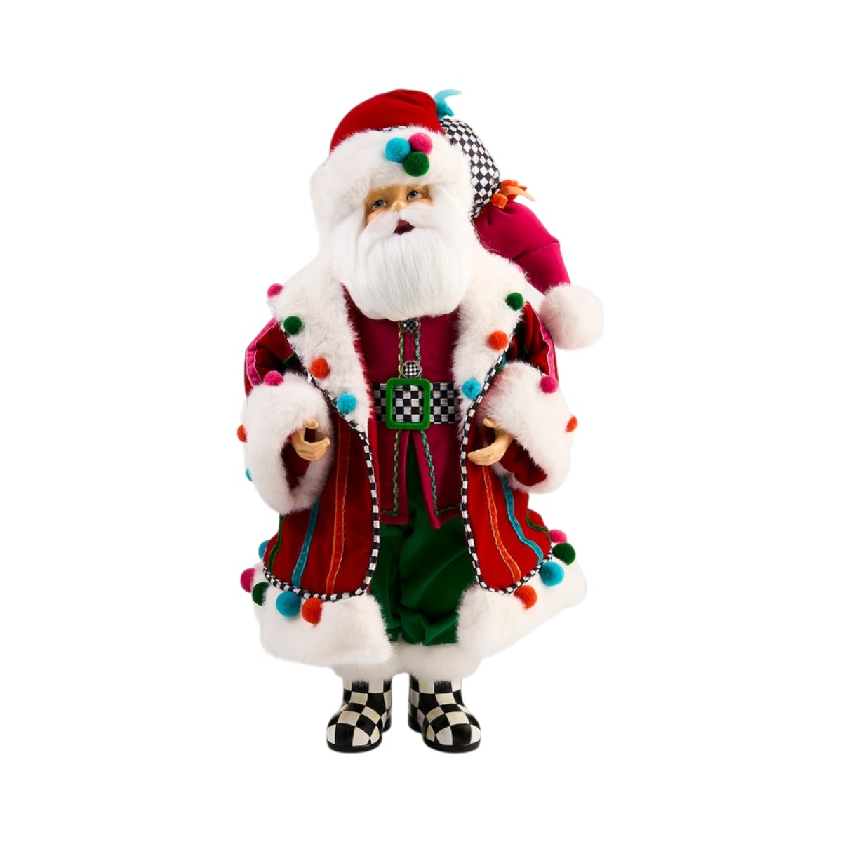 MacKenzie-Childs Confetti Christmas Fabric Santa