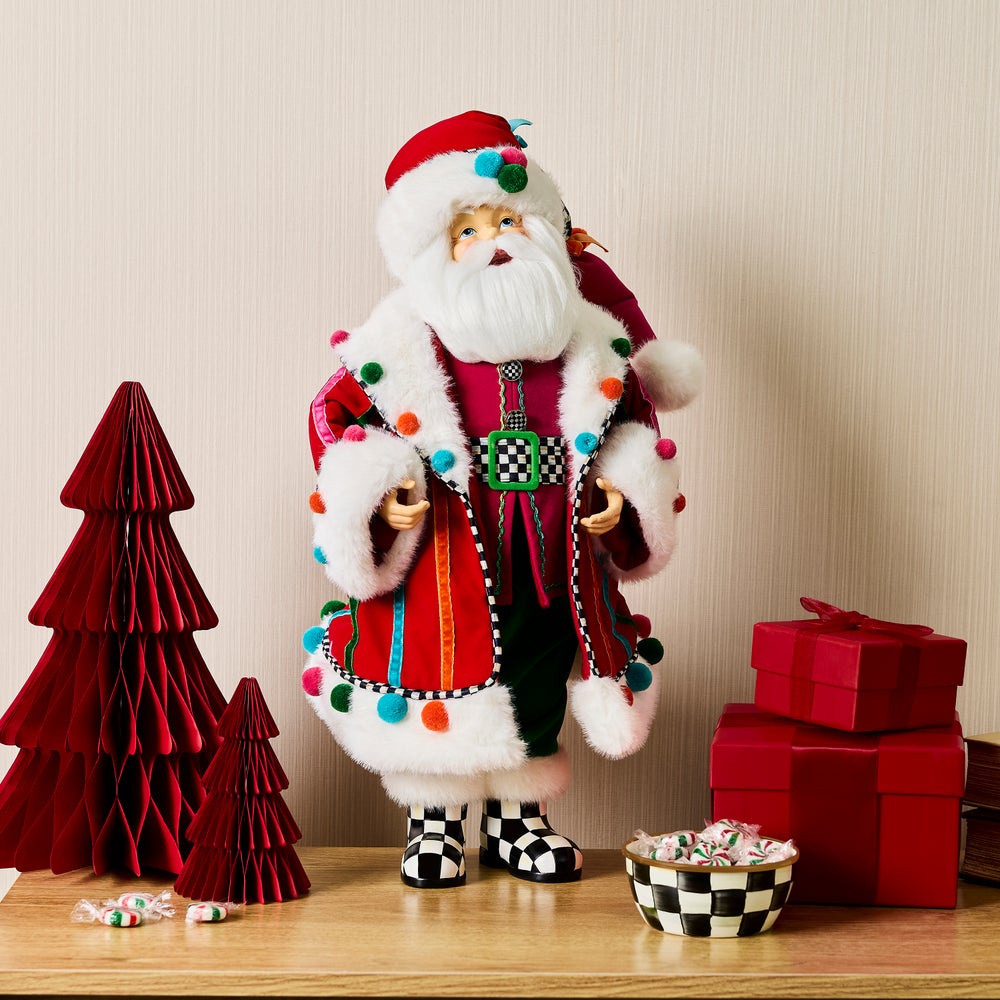 MacKenzie-Childs Confetti Christmas Fabric Santa