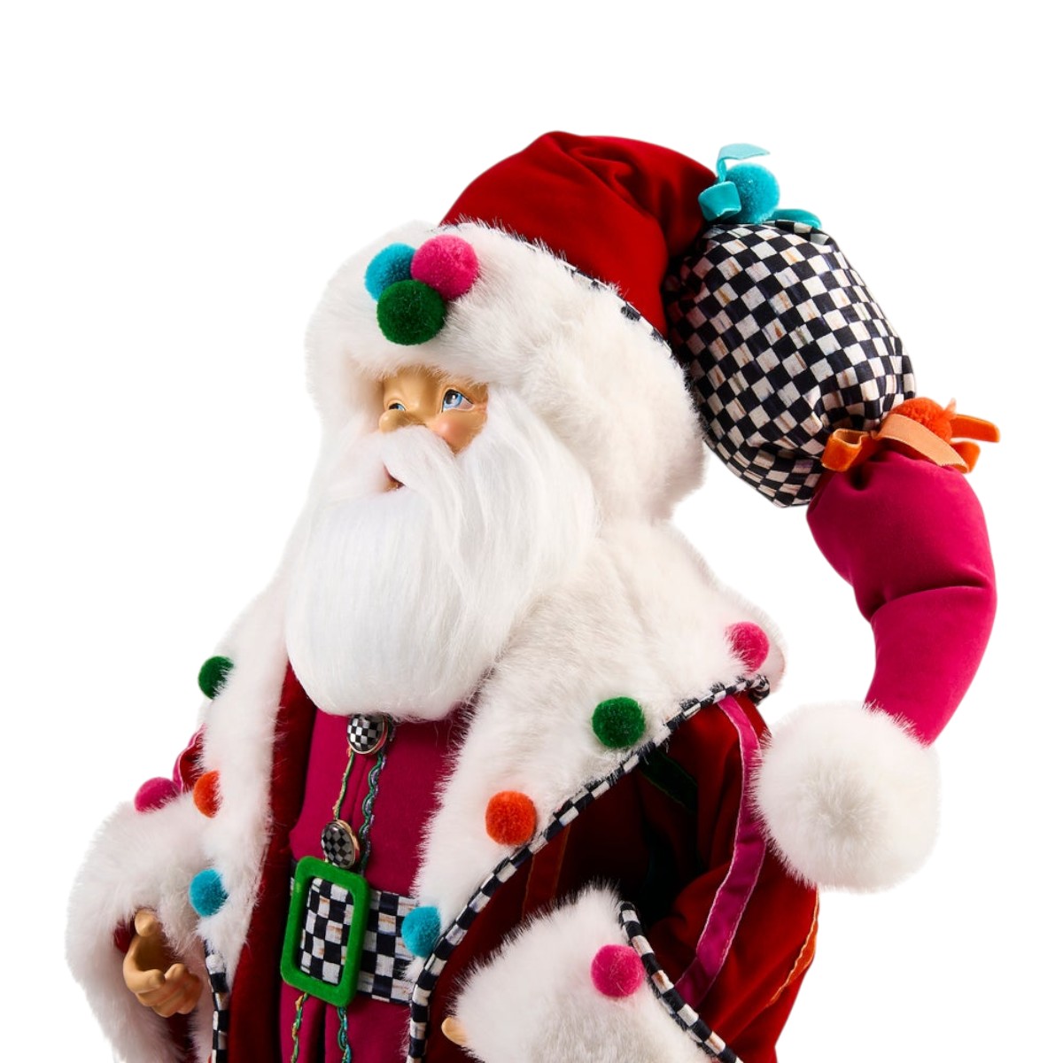 MacKenzie-Childs Confetti Christmas Fabric Santa