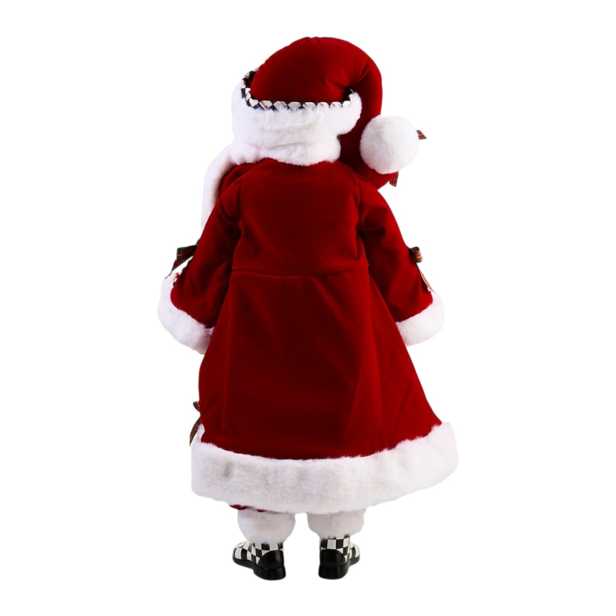 MacKenzie-Childs Check It Out Fabric Santa Claus