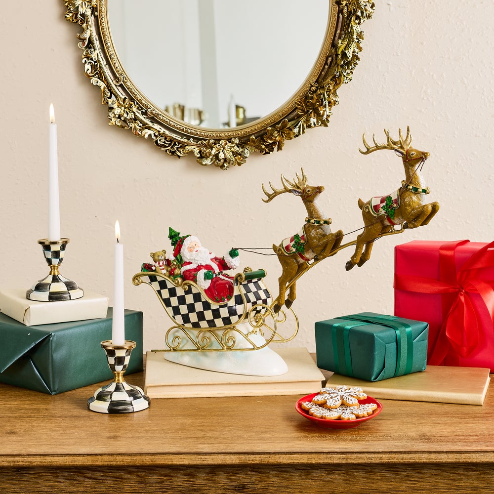MacKenzie-Childs Illuminated Sleigh Ride and Reindeer