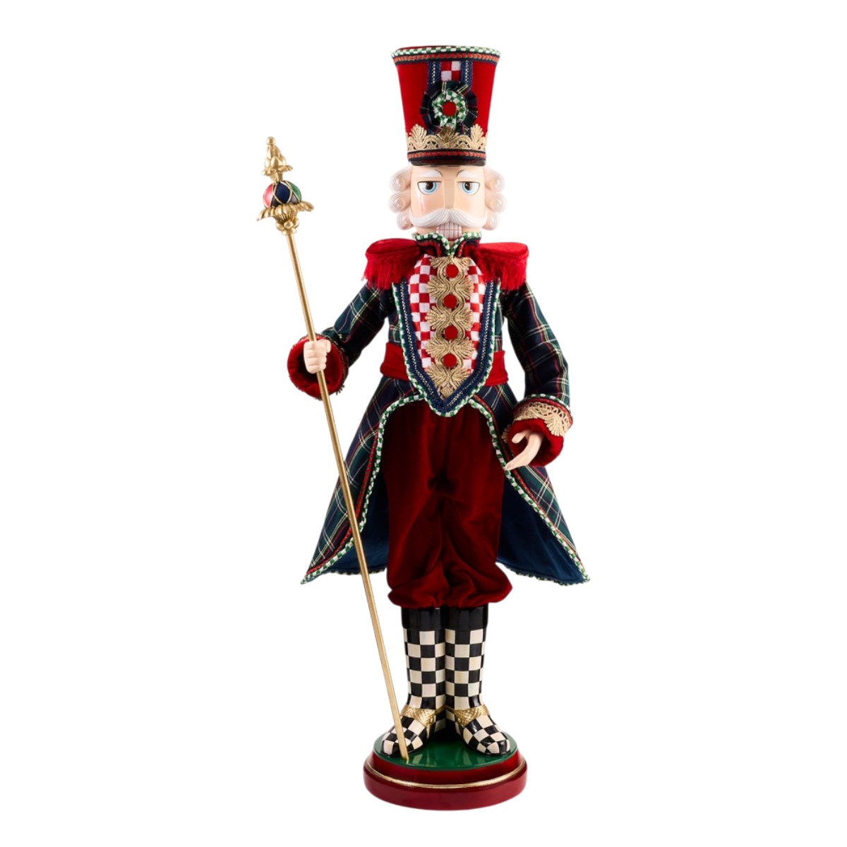 MacKenzie-Childs Timeless Tartan Fabric Nutcracker