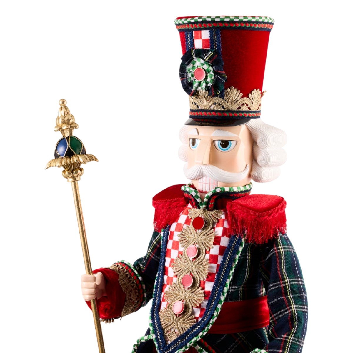 MacKenzie-Childs Timeless Tartan Fabric Nutcracker