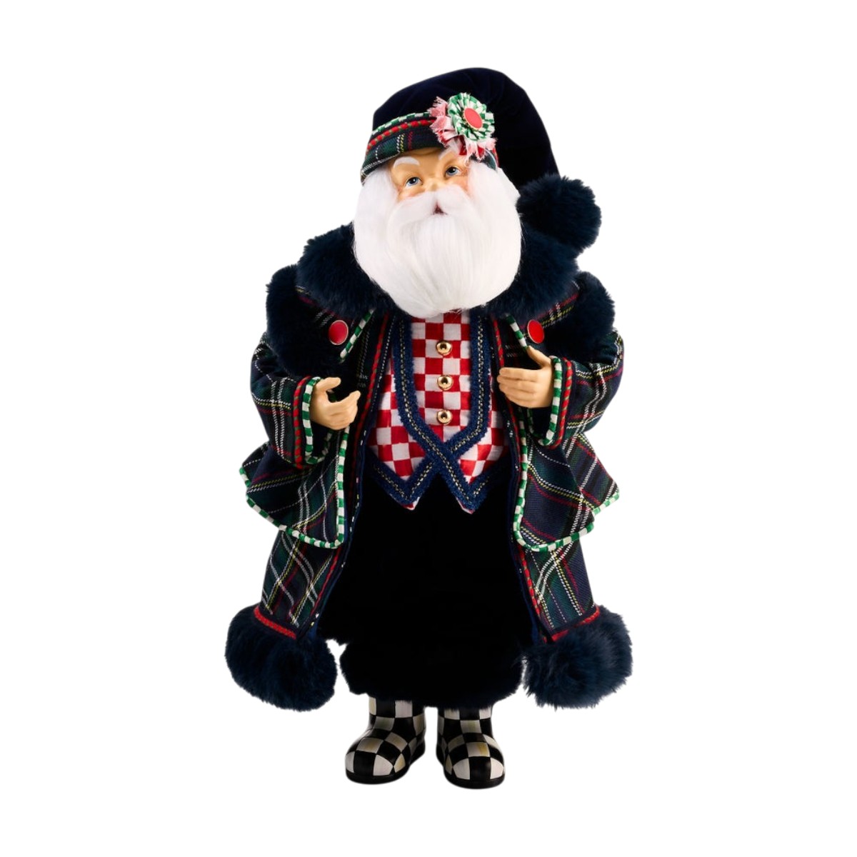 MacKenzie-Childs Timeless Tartan Fabric Santa