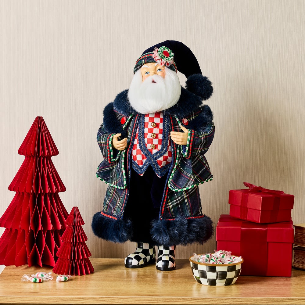 MacKenzie-Childs Timeless Tartan Fabric Santa