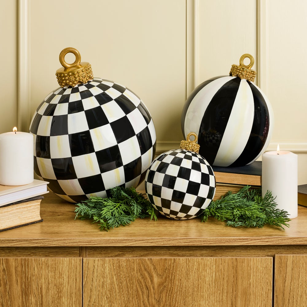 MacKenzie-Childs Courtly Stripe Tabletop Ornament, Medium