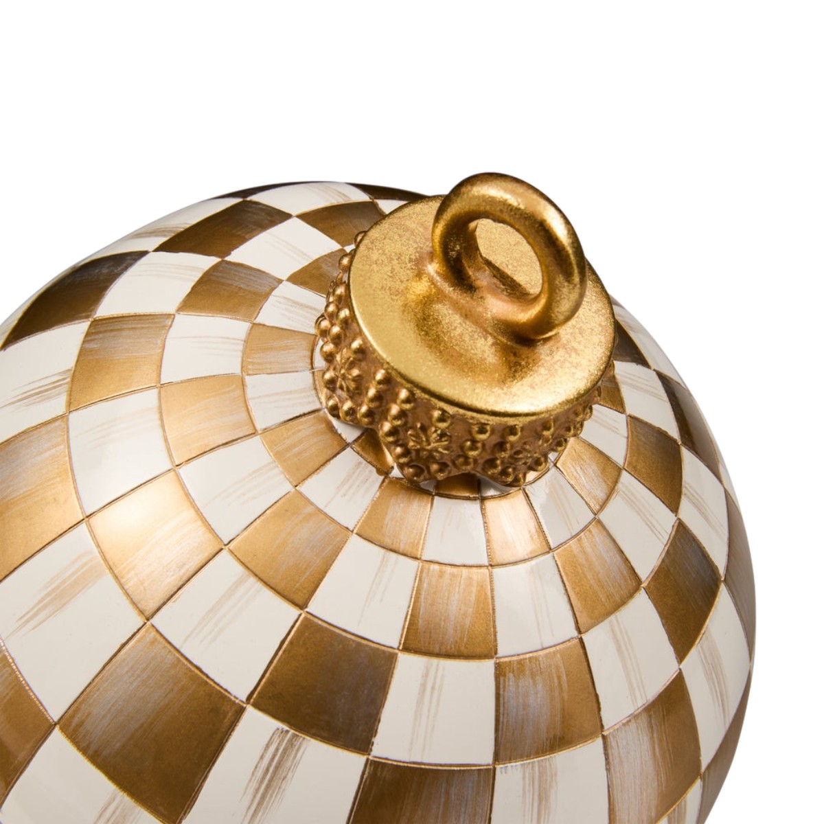 MacKenzie-Childs Gold Check Tabletop Ornament, Small