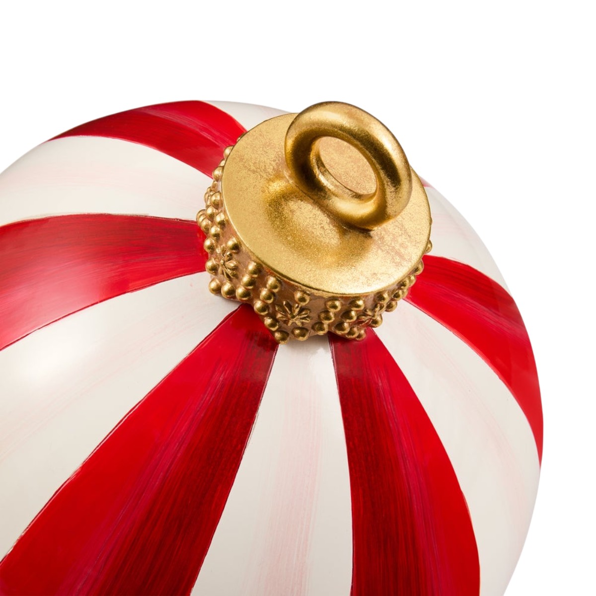 MacKenzie-Childs Red Stripe Tabletop Ornament, Medium