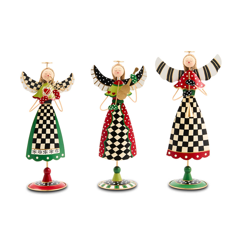 MacKenzie-Childs Rejoicing Tin Angels, Set of 3