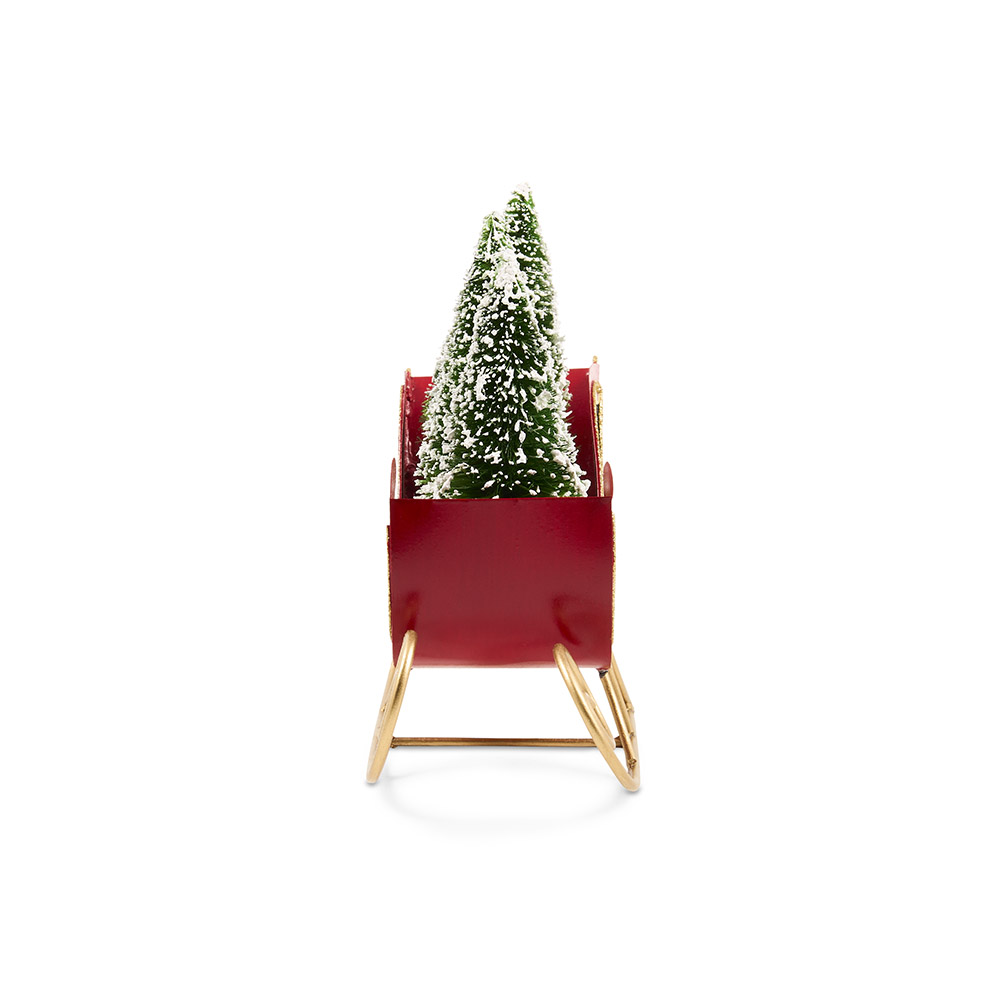 MacKenzie-Childs Merry Christmas Tin Sleigh With Trees