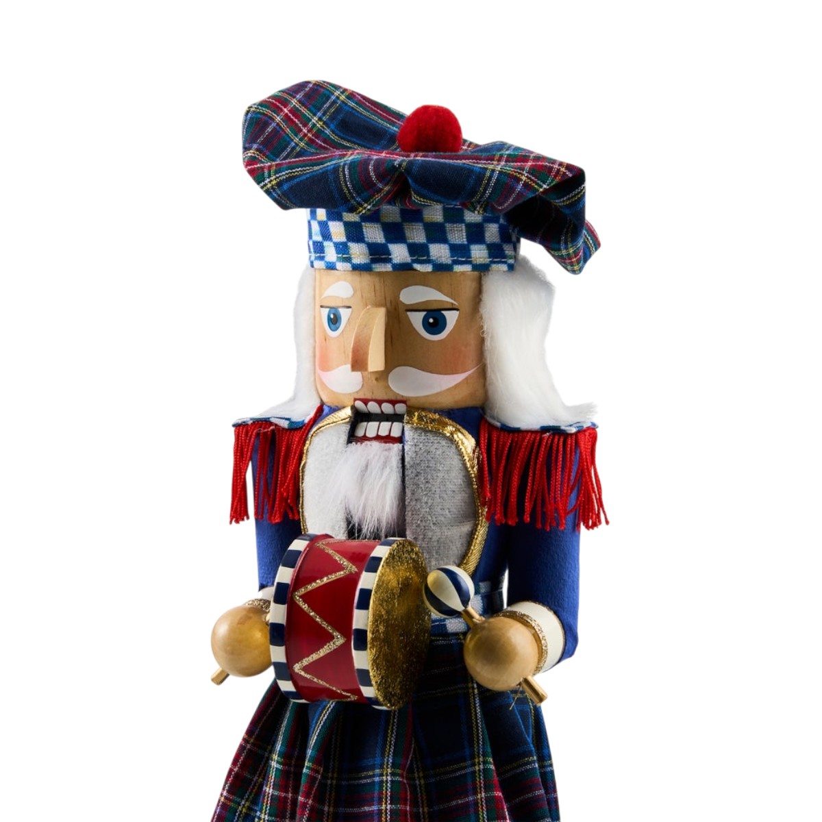 MacKenzie-Childs Timeless Tartan Wood Nutcracker