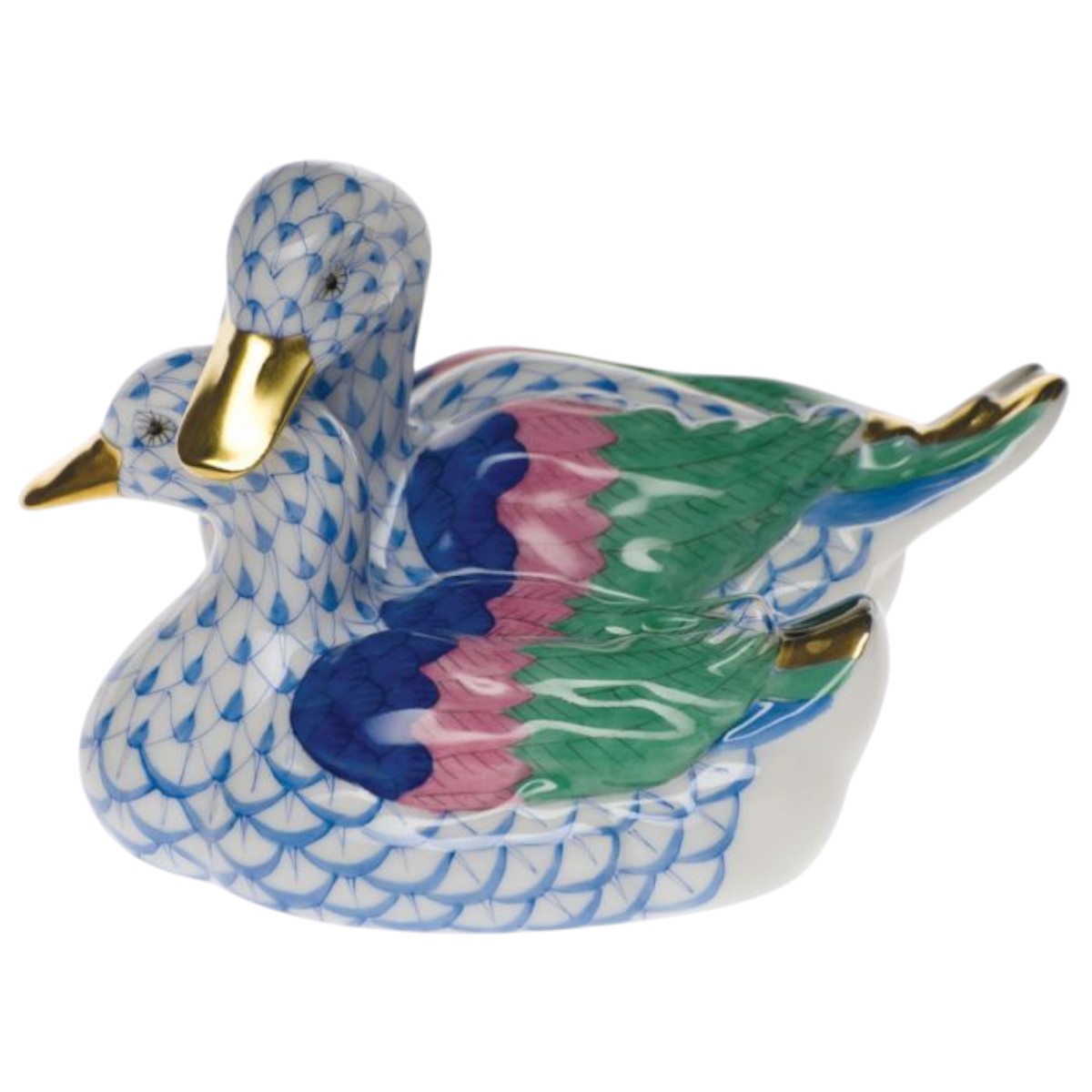 Herend Pair Of Ducks Figurine