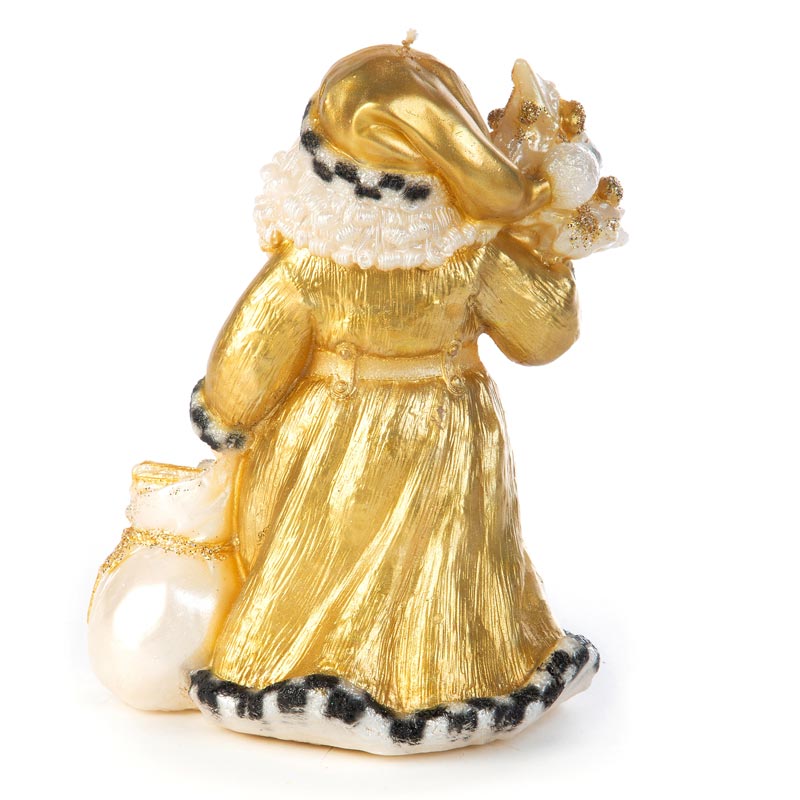 MacKenzie-Childs Night Before Christmas Santa Candle, Gold