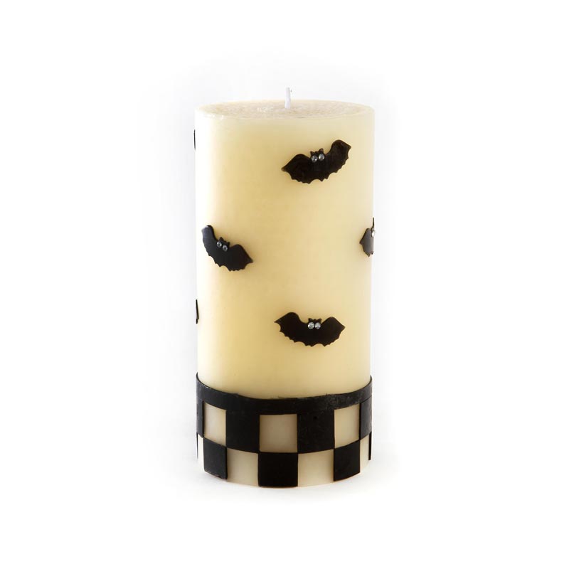 MacKenzie-Childs Bat Pillar Candle, 6