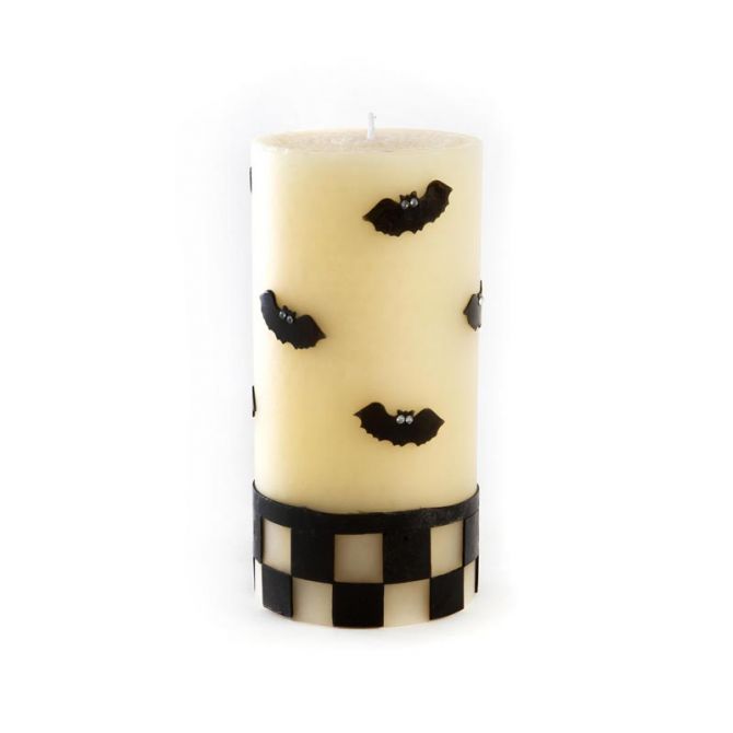 MacKenzie-Childs Bat Pillar Candle, 6"
