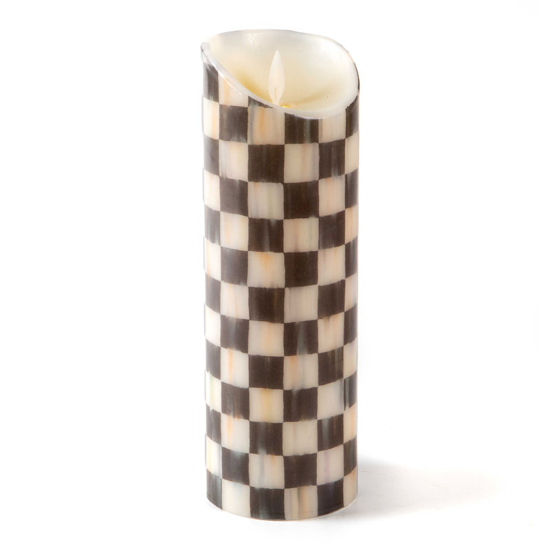 MacKenzie-Childs Courtly Check Flicker Pillar, 9