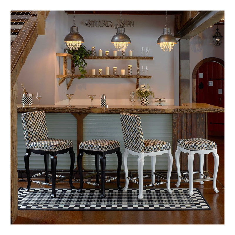 MacKenzie-Childs Courtly Check Flicker Pillar, 9