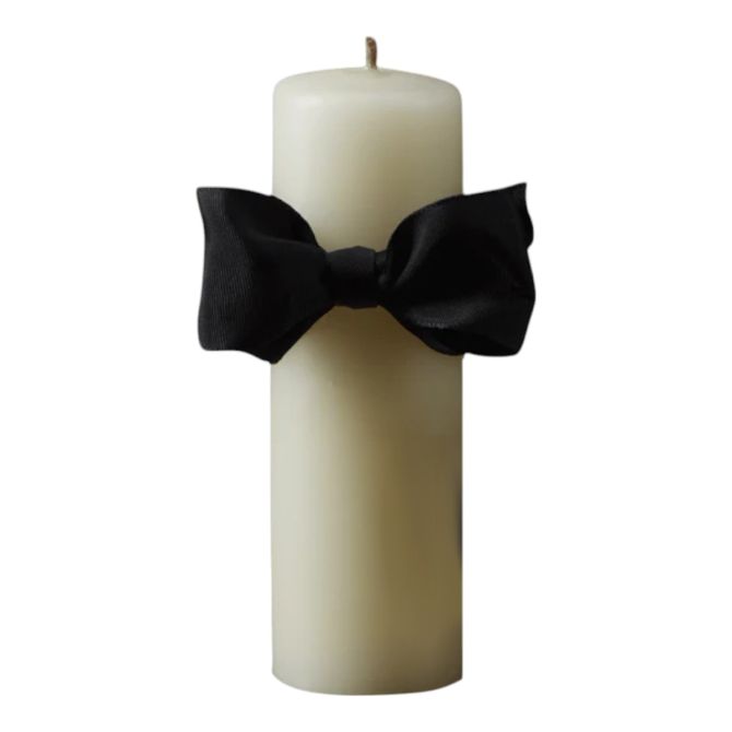 Match Ivory Beeswax Smooth Pillar, 6"