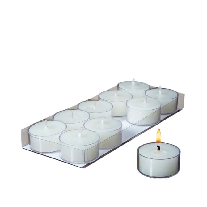 Match Beeswax Ivory Tea Light Candles, Set of 10
