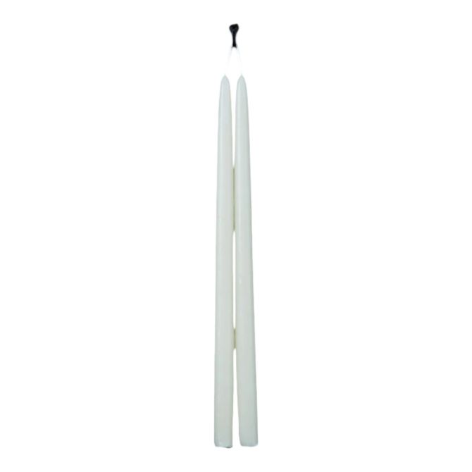 Match Ivory Beeswax Tapers 12" Candles, Pair