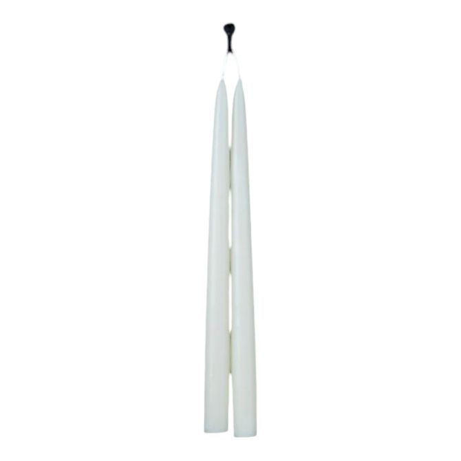 Match Ivory Beeswax 8" Tapers Candles, Pair