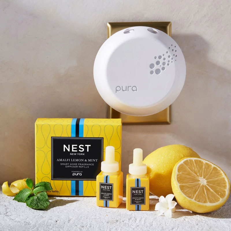 Amalfi Lemon and Mint Refill Duo for Pura Smart Home Fragrance Diffuser - Smart Vials