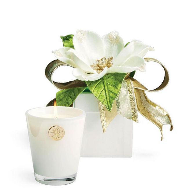 Lux Fragrances White Christmas Gift Box Candle, 14oz