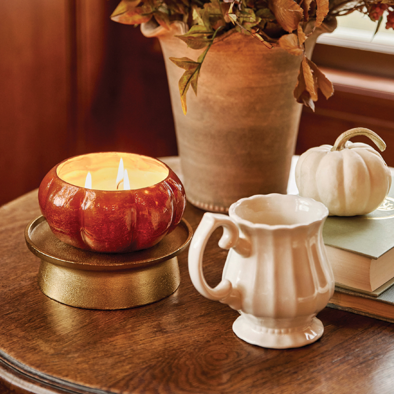 Thymes Pumpkin Laurel Statement Candle, Large