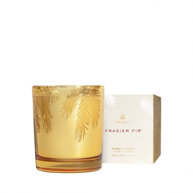 Thymes Frasier Fir Gilded Gold Poured Candle