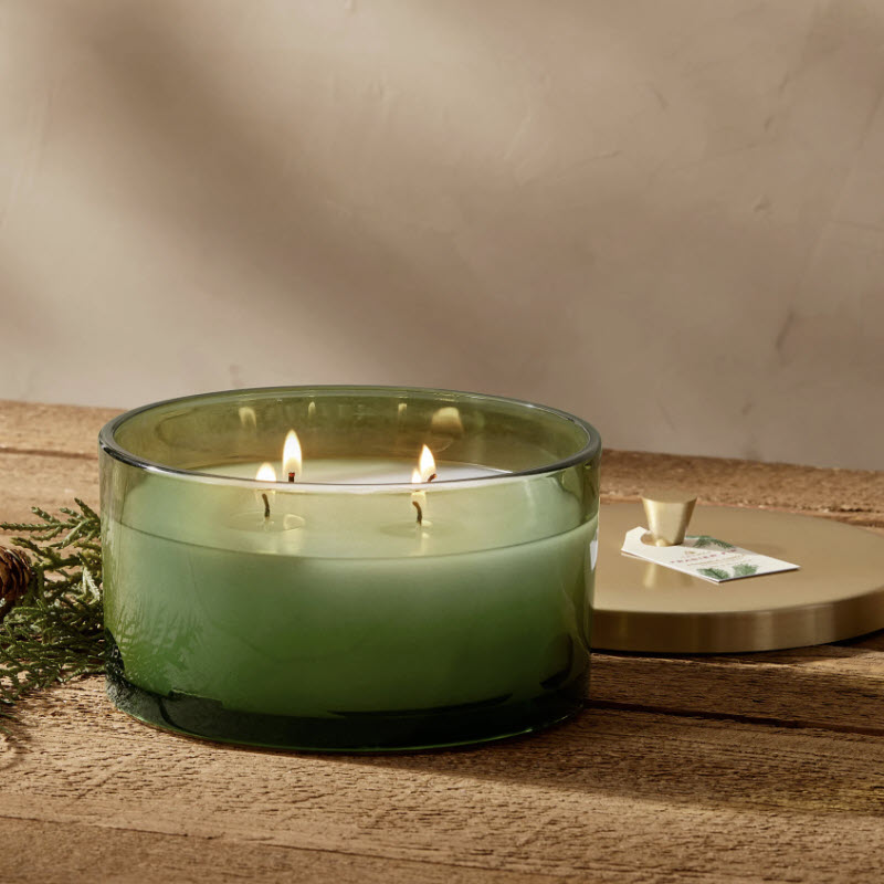 Thymes Frasier Fir Green 4-Wick Candle