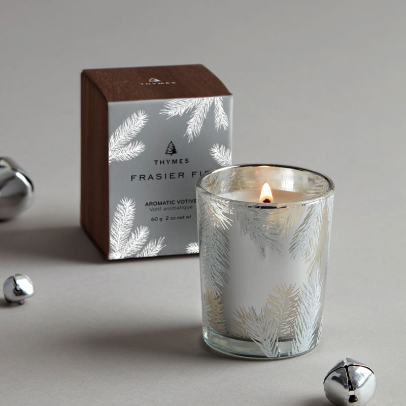 Thymes Frasier Fir Statement Boxed Votive Candle