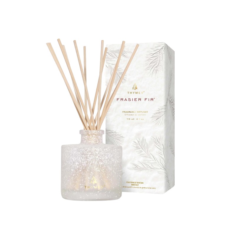 Thymes Frasier Fir Flocked Reed Diffuser