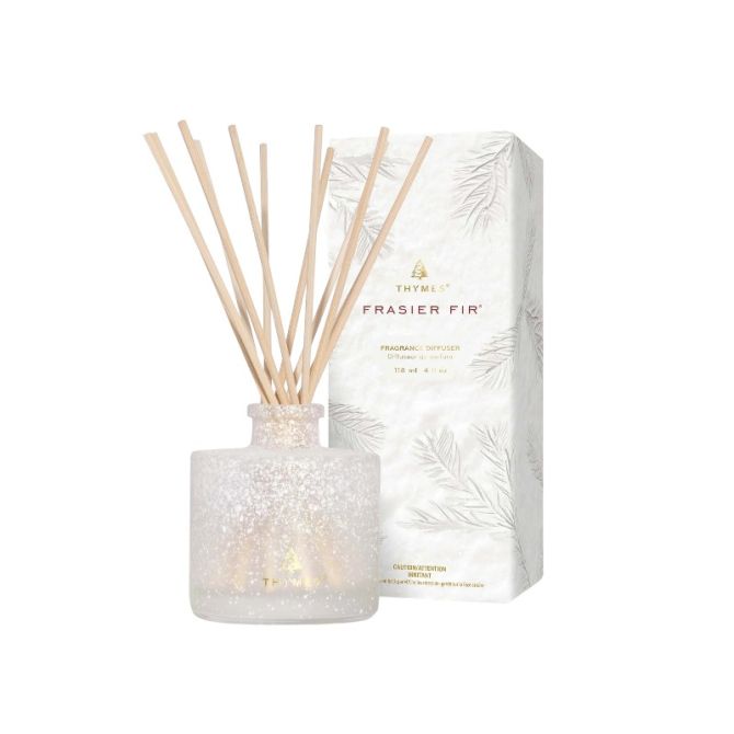 Thymes Frasier Fir Flocked Reed Diffuser