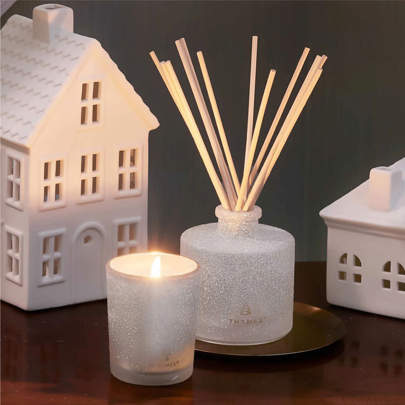 Thymes Frasier Fir Flocked Reed Diffuser