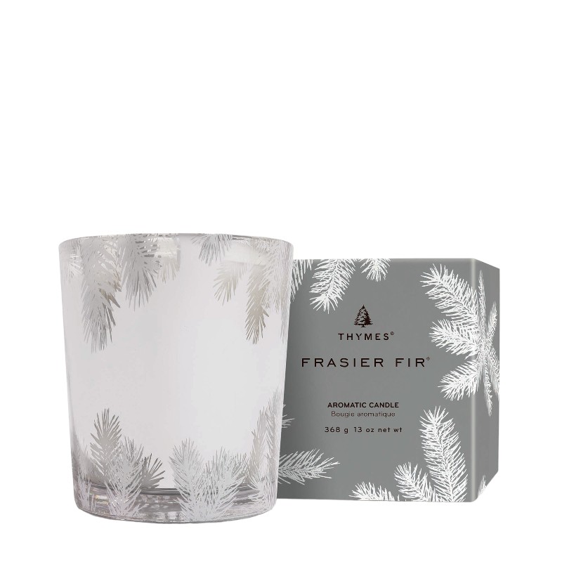 Thymes Frasier Fir Statement Silver 13 oz Poured Candle
