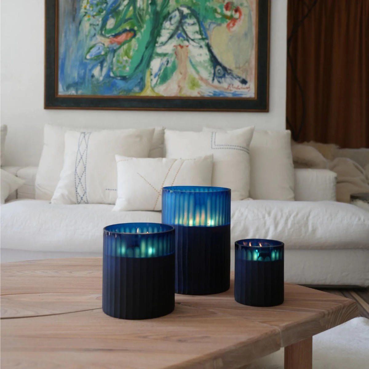 ONNO Collection Royal Blue Candle, Small