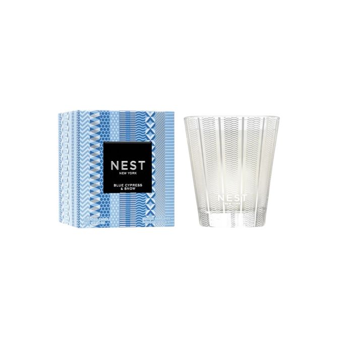 Nest Blue Cypress and Snow Candle, Classic